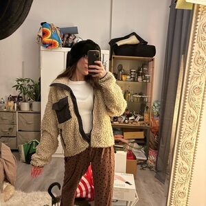 Abercrombie & Fitch Tan Teddy Jacket